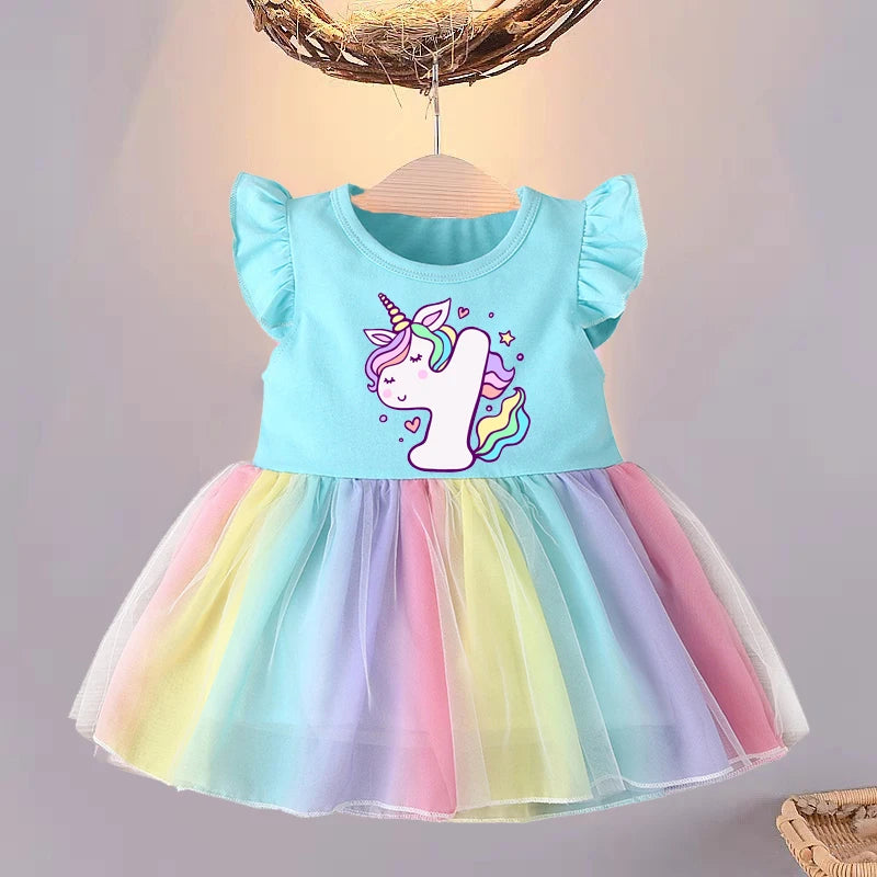 Birthday Unicorn Number Dress