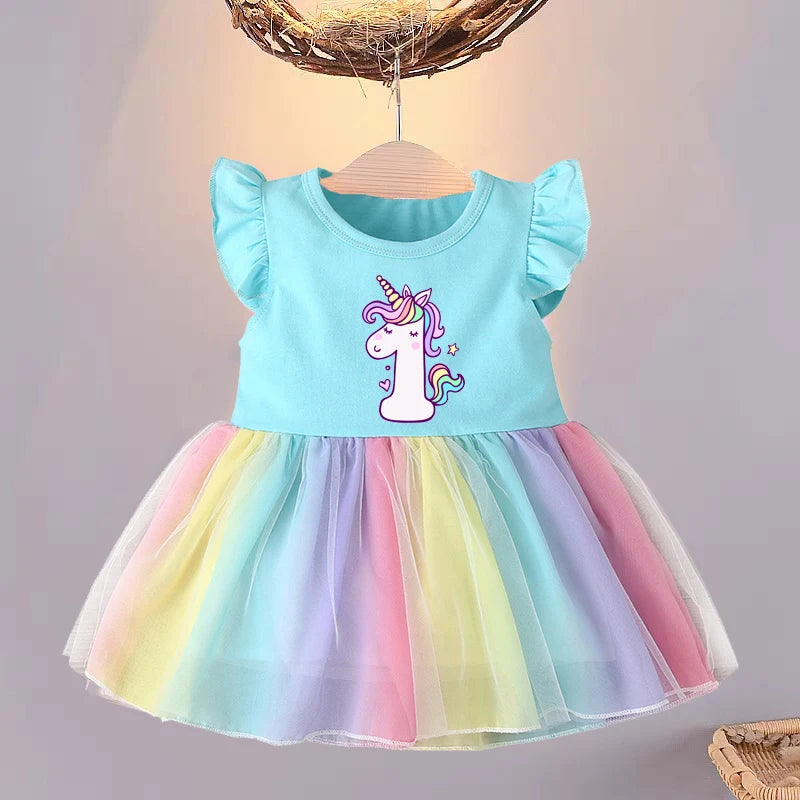 Birthday Unicorn Number Dress