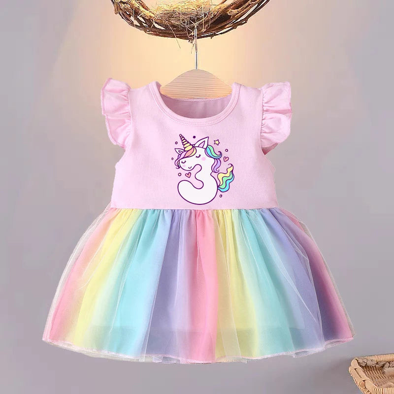 Birthday Unicorn Number Dress