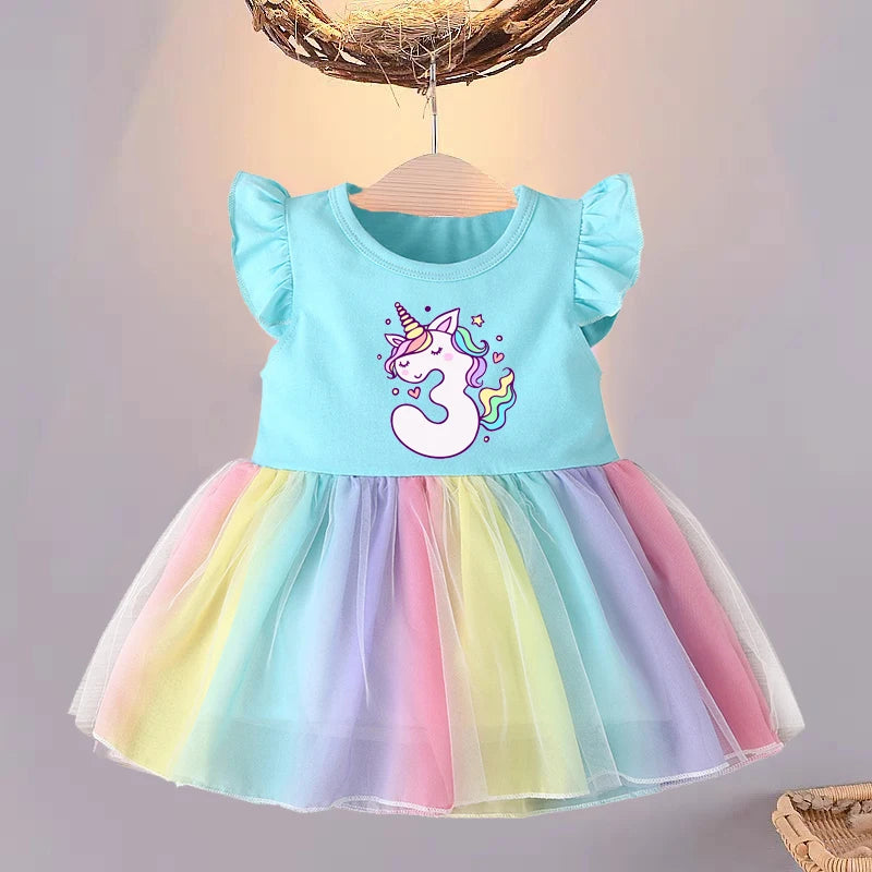 Birthday Unicorn Number Dress