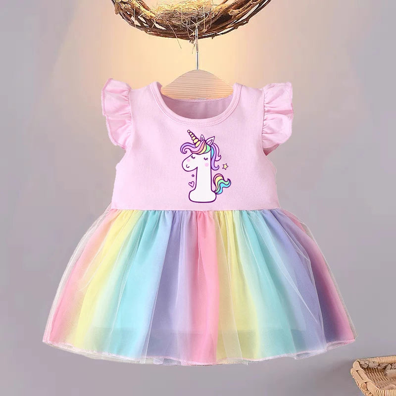 Birthday Unicorn Number Dress