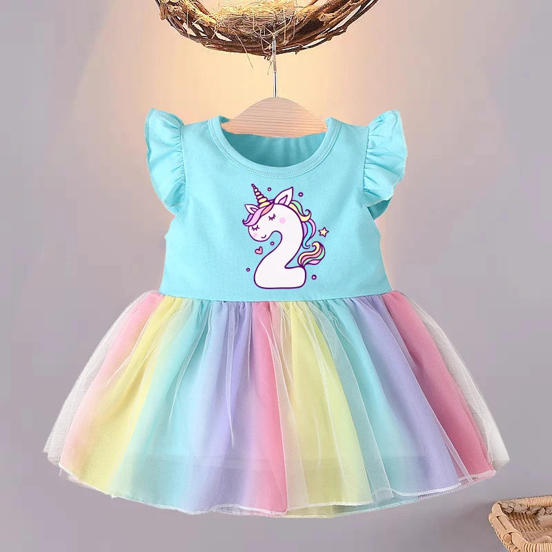 Birthday Unicorn Number Dress