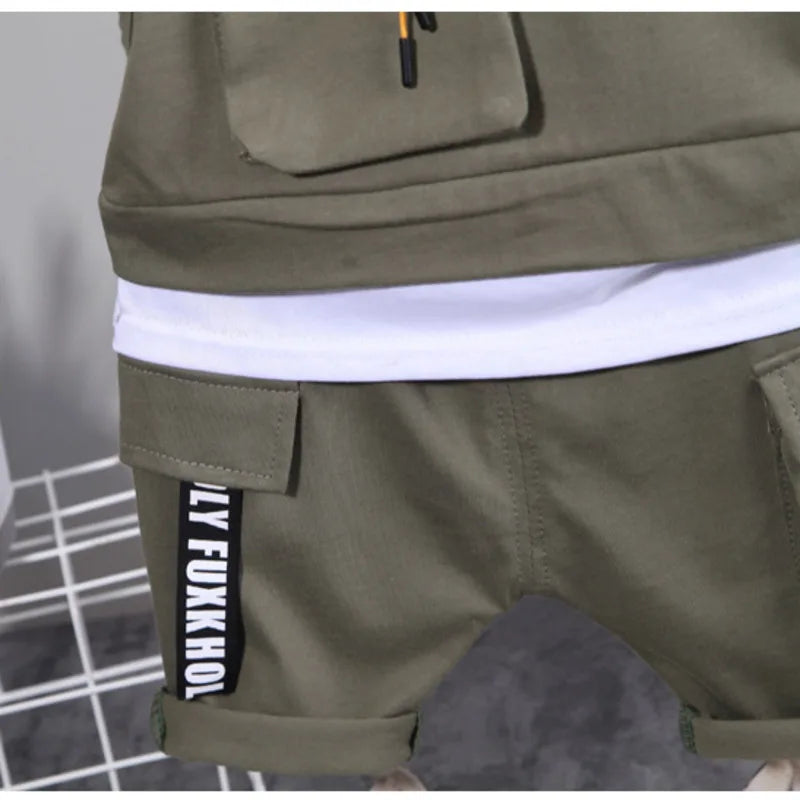 2Pcs Set T-Shirt Shorts