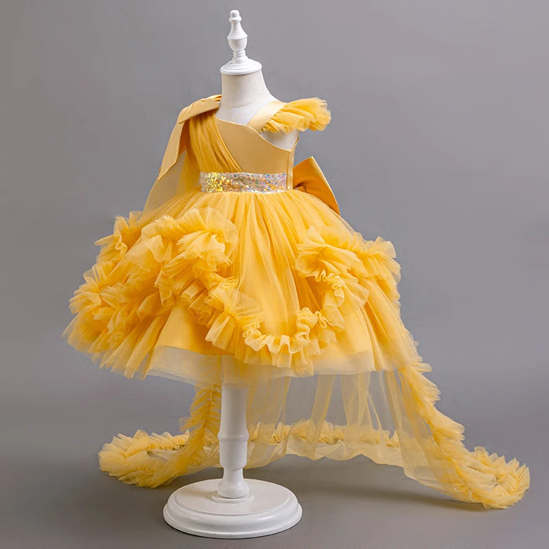 shoulder trailing dress