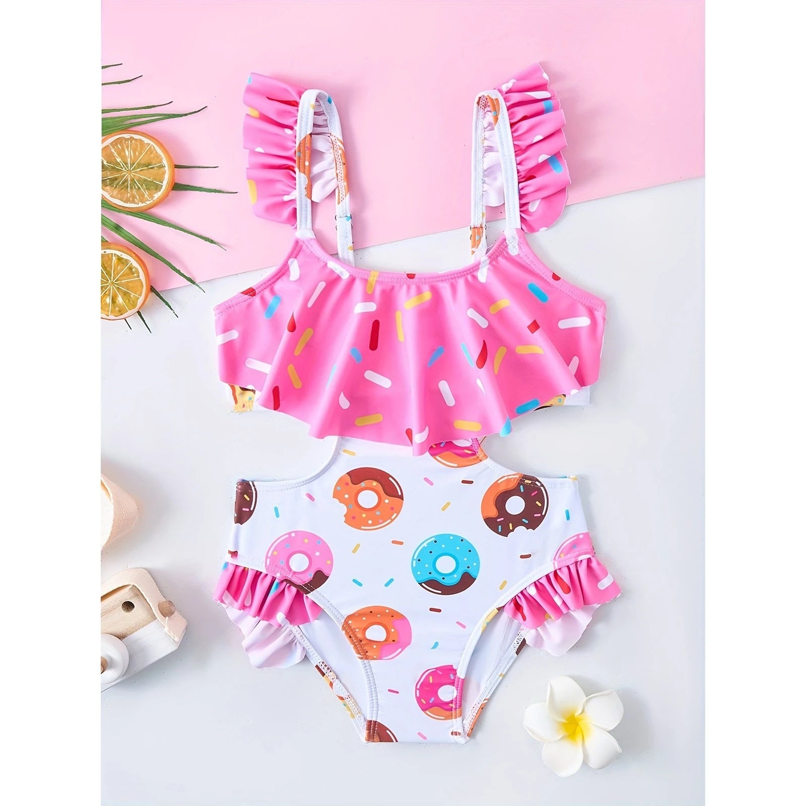 Summer Hollow girls swimsuits sweet one-piece bikini