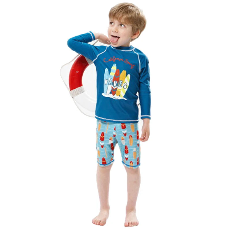 Boys Swim Wear Two Pieces Set For 3 to 4 5 6 7 8 9 10 11 12 Years
