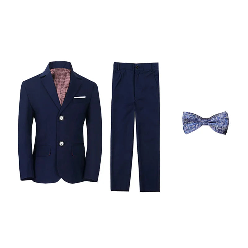 Boys White Blazer Vest Pants 3PCS Set
