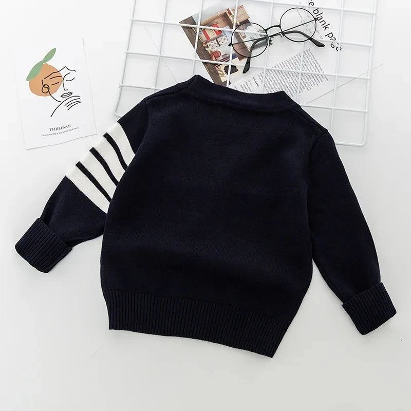 Children's V-neck Knitted sweater For 1-7Years