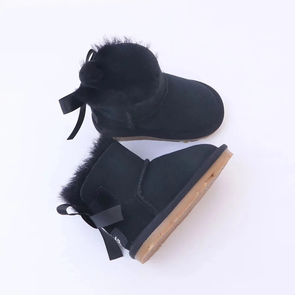 Thickened Warm Leather Snow Boots