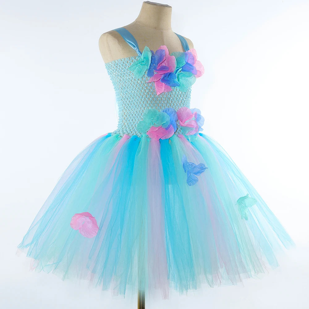 Turquoise Flower Fairy Costumes for Girls