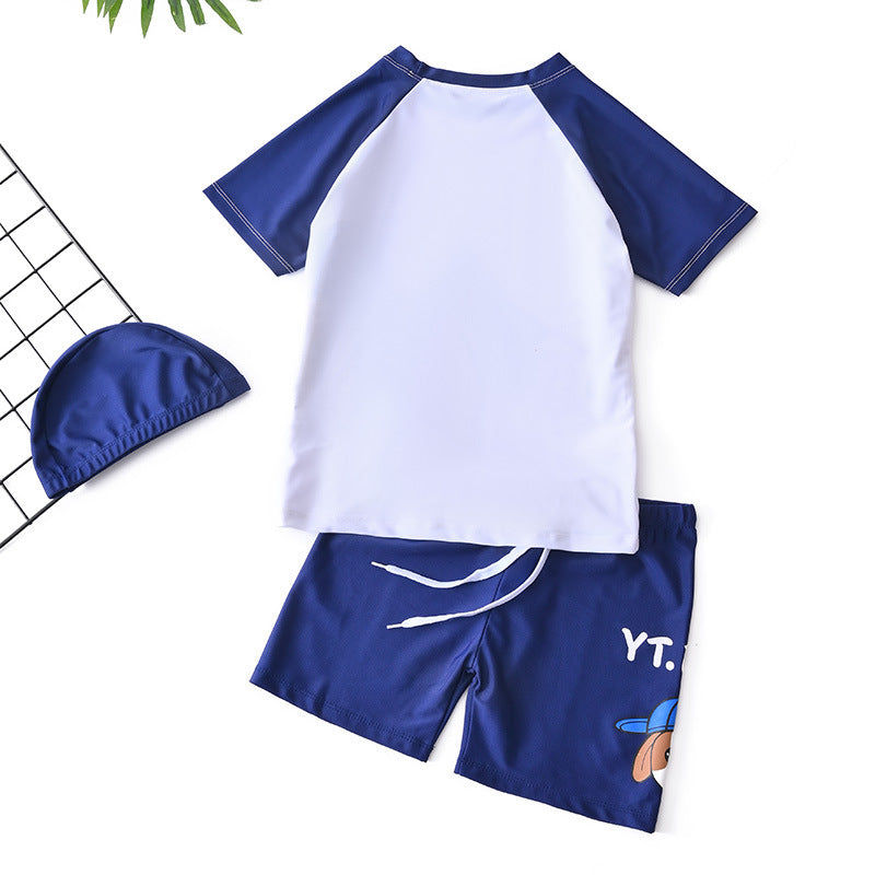 Cartoon Sunscreen Swimming Trunks Suit