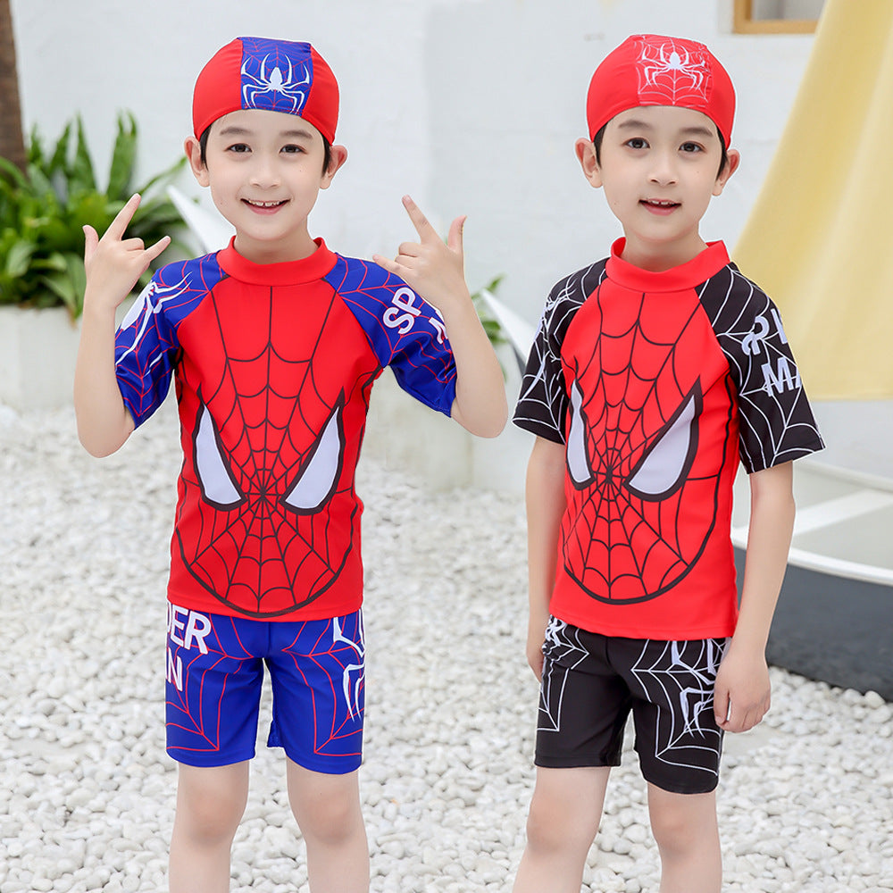Three-Piece Spiderman Swimsuit