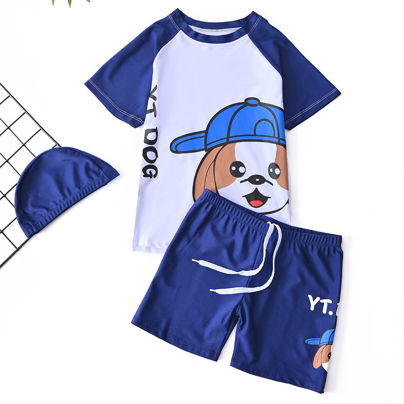 Cartoon Sunscreen Swimming Trunks Suit