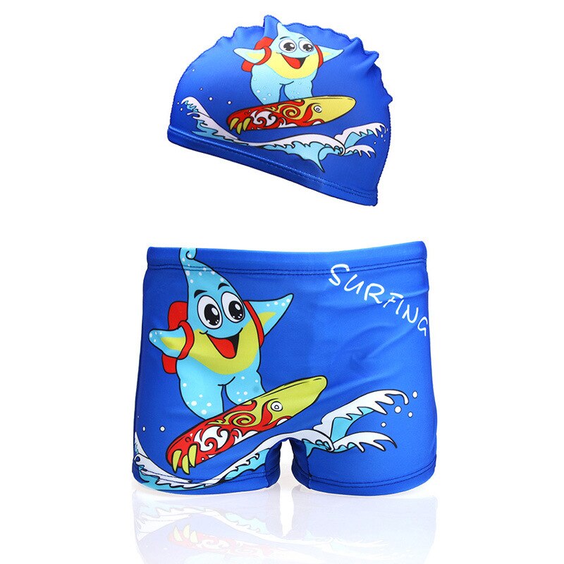 Baby Boy Swimming Trunks dinosaur fish Print Cartoon Bathing Suit