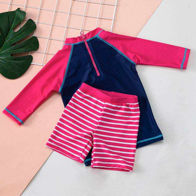 Cute Cartoon Sunscreen Quick-Drying Swimsuit