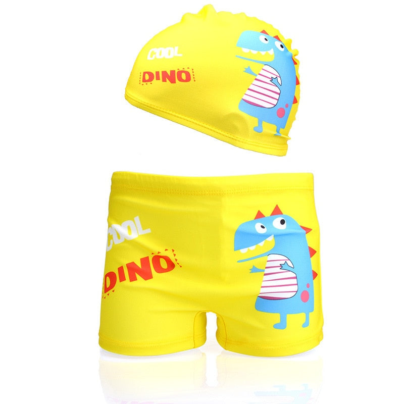 Baby Boy Swimming Trunks dinosaur fish Print Cartoon Bathing Suit