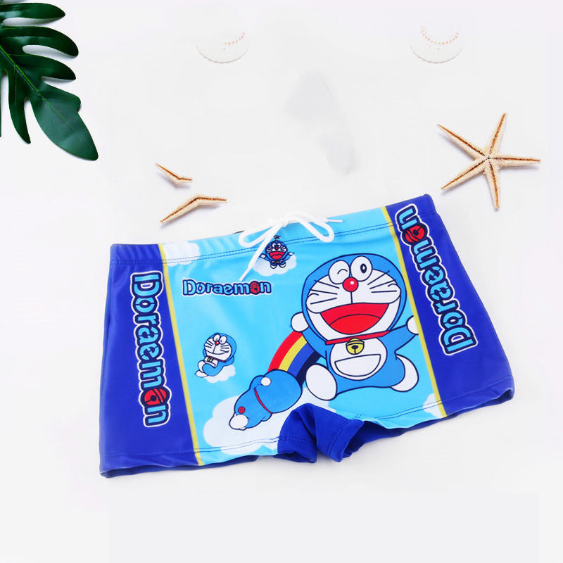 Cartoon Spider Man Swimming Trunks Lace-Up Pants