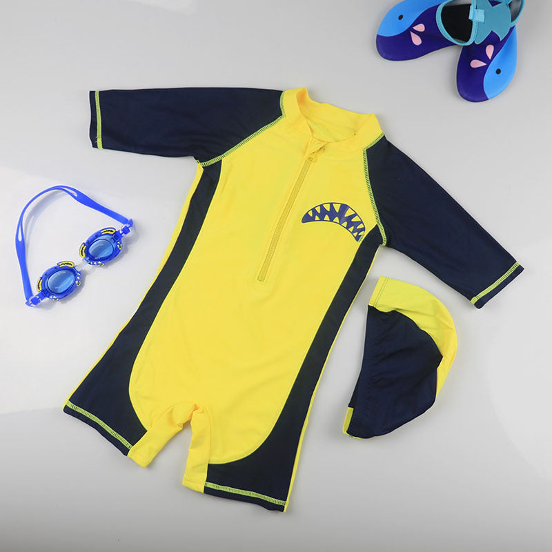 Boy Baby Cartoon One-Piece Swimsuit