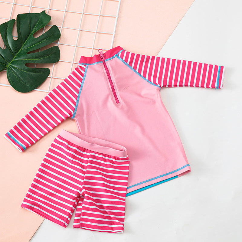 Cute Cartoon Sunscreen Quick-Drying Swimsuit