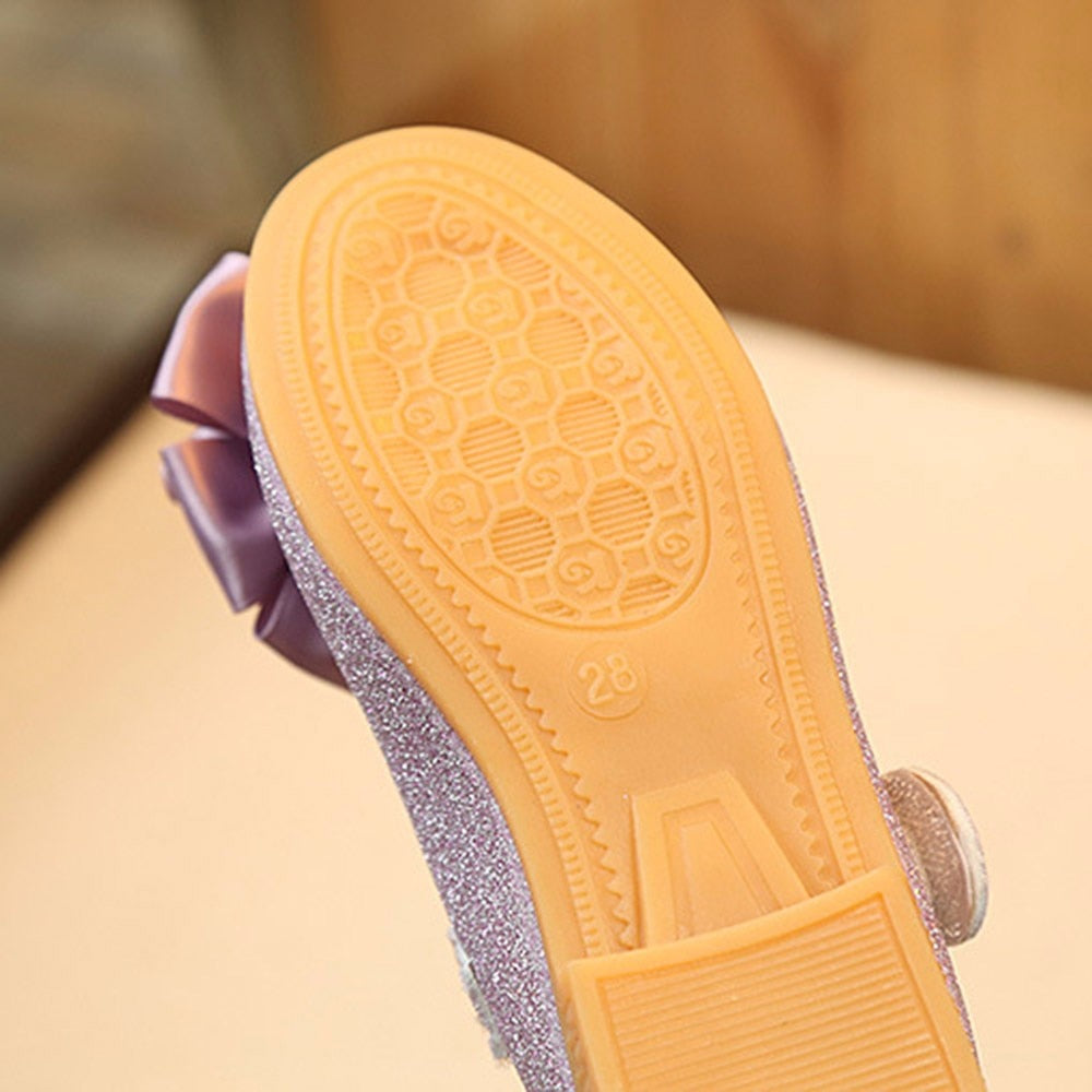 Girls leather bowknot Princess Shoes