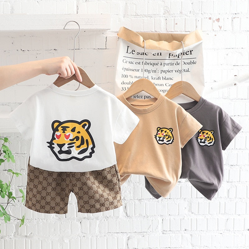 Cartoon Tiger T-Shirts 2Pcs/sets