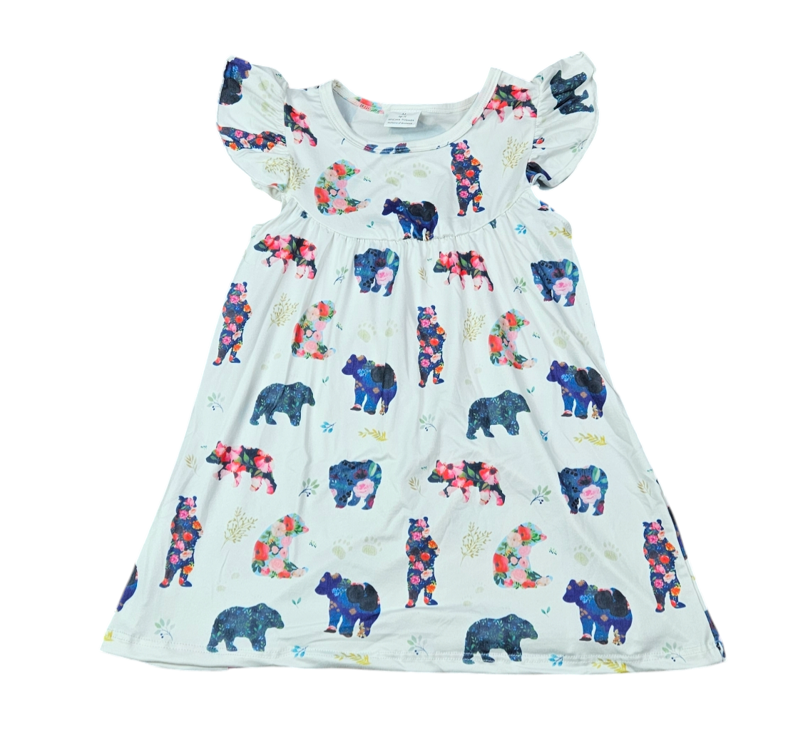 Beary Cute Oops Milk Silk Flutter Dress
