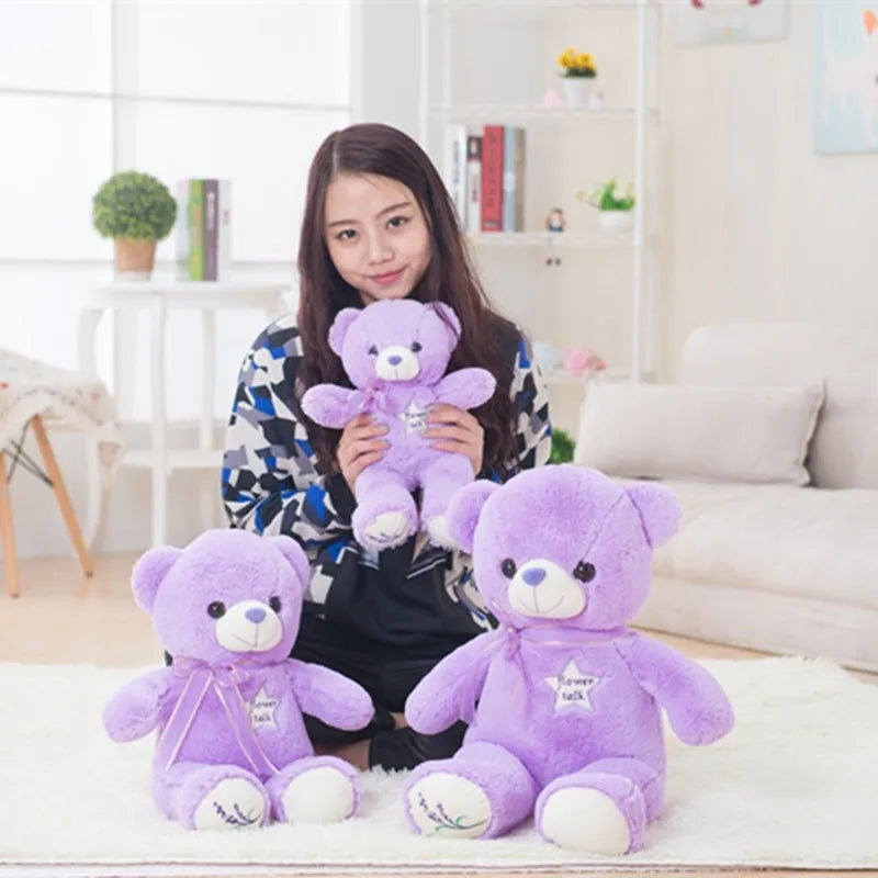 35 - 80cm Cute Purple Bear Plush Toys