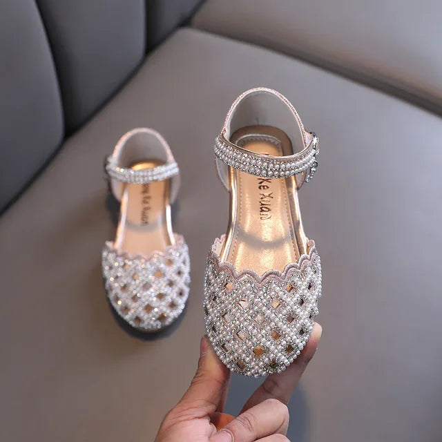 Pearl Flats  Rhinestone Sandals