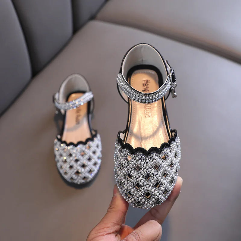 Pearl Flats  Rhinestone Sandals