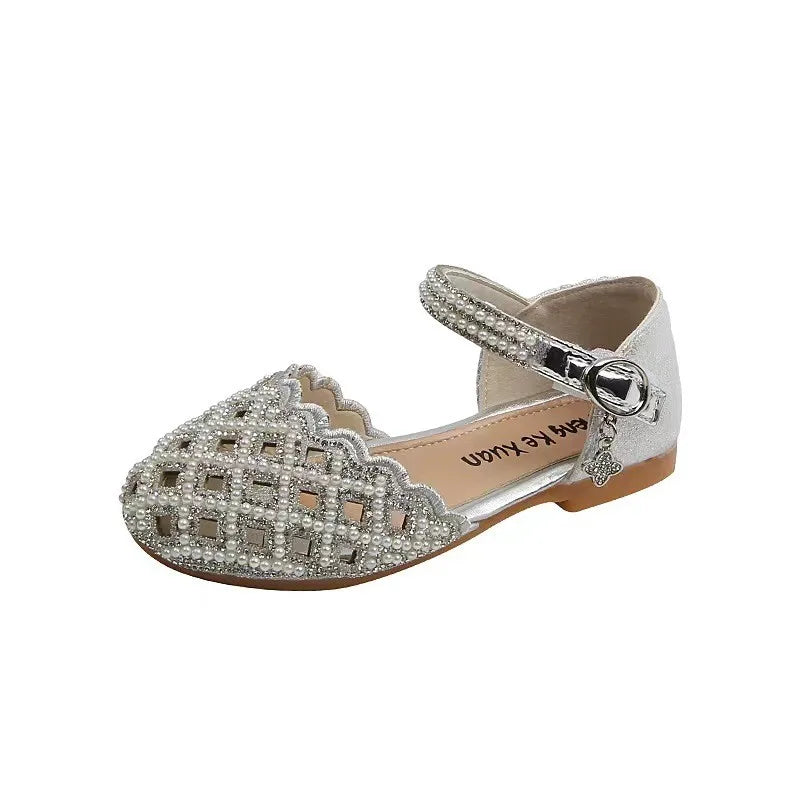 Pearl Flats  Rhinestone Sandals