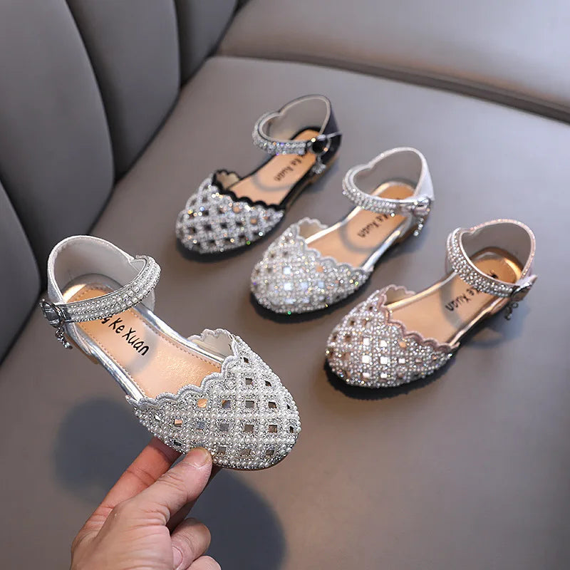 Pearl Flats  Rhinestone Sandals