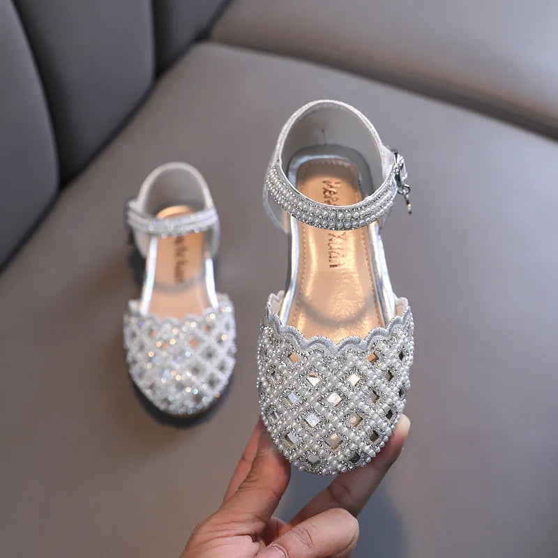 Pearl Flats  Rhinestone Sandals