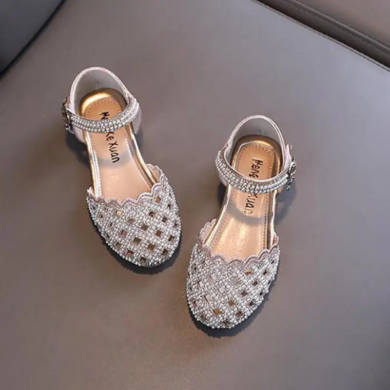 Pearl Flats  Rhinestone Sandals