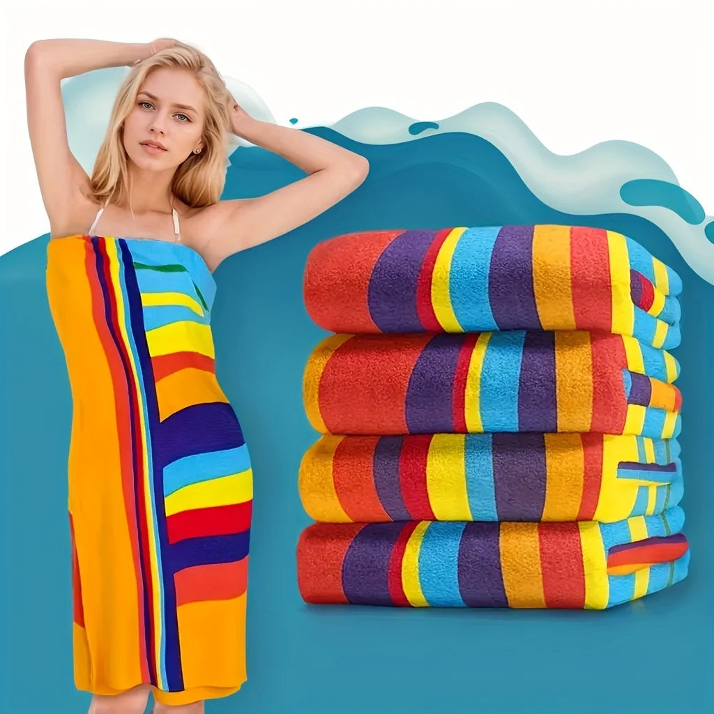 1/4pcs 70x35 Ultra-Soft Extra Large Beach Towel