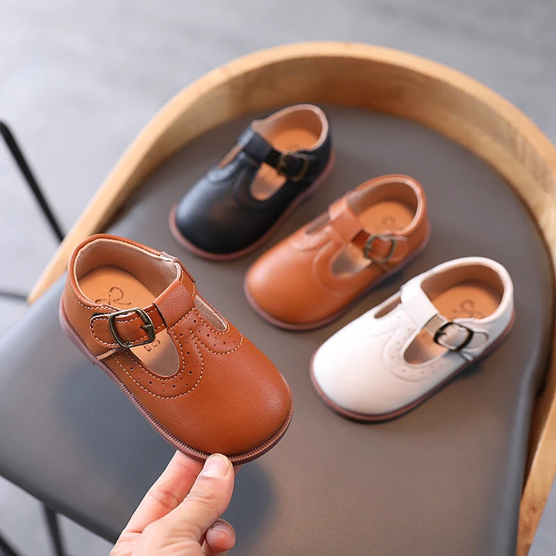 LEATHER FASHION SOLID COLOR SHOES