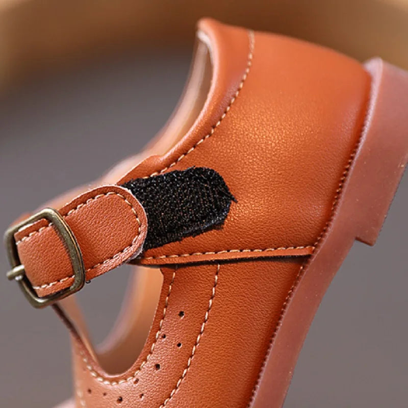 LEATHER FASHION SOLID COLOR SHOES