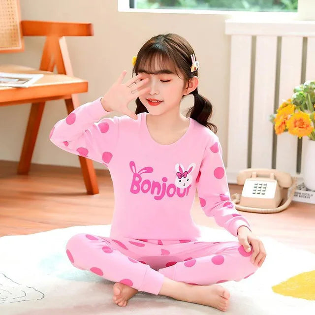 Kids Pajamas Cotton Sleepwear  Long Sleeve