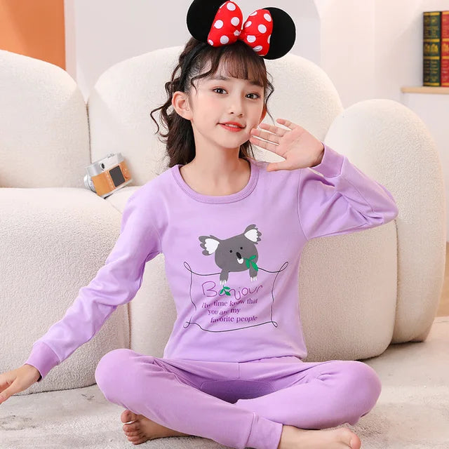 Kids Pajamas Cotton Sleepwear  Long Sleeve