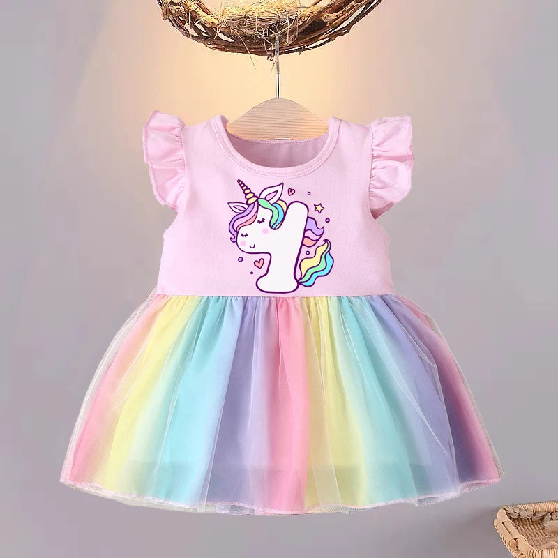Birthday Unicorn Number  Dress