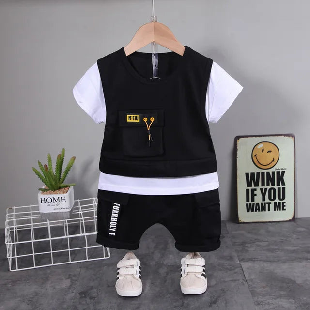 2Pcs Set T-Shirt Shorts
