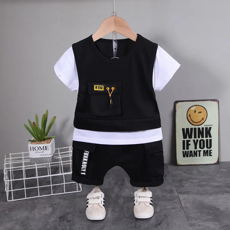 2Pcs Set T-Shirt Shorts