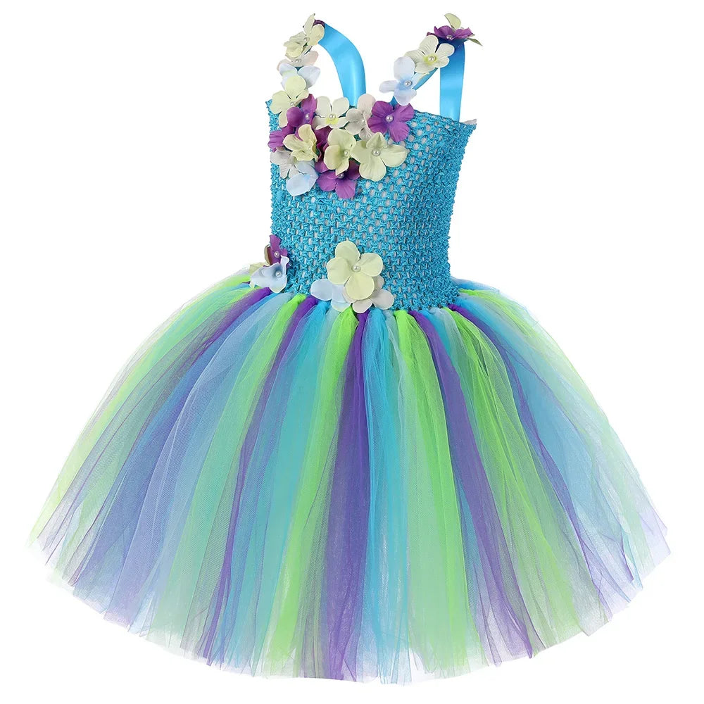 Flowers Fairy Costume for Girls Halloween and Birthday Party