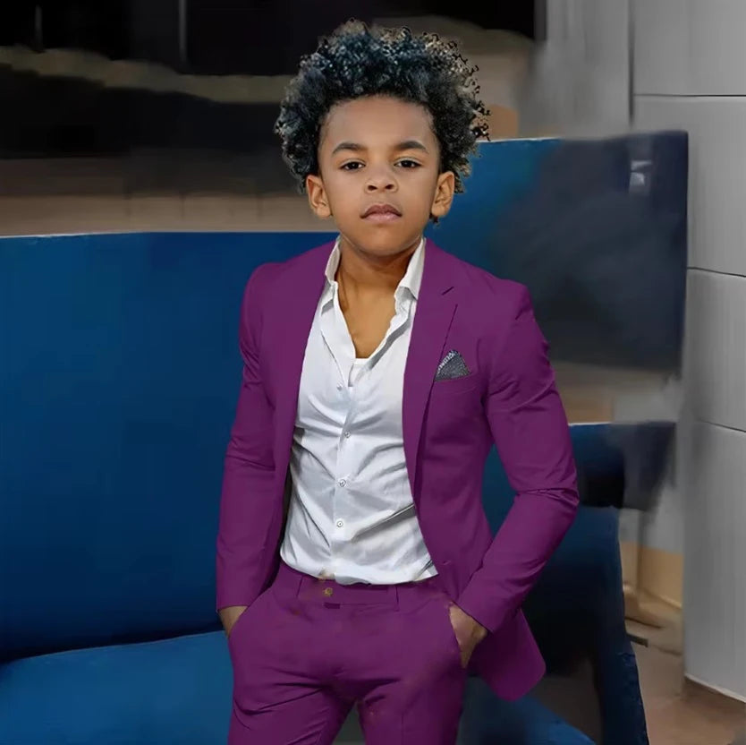Boys Suits Suit (Jacket + Trousers) – Stylish Slim Fit