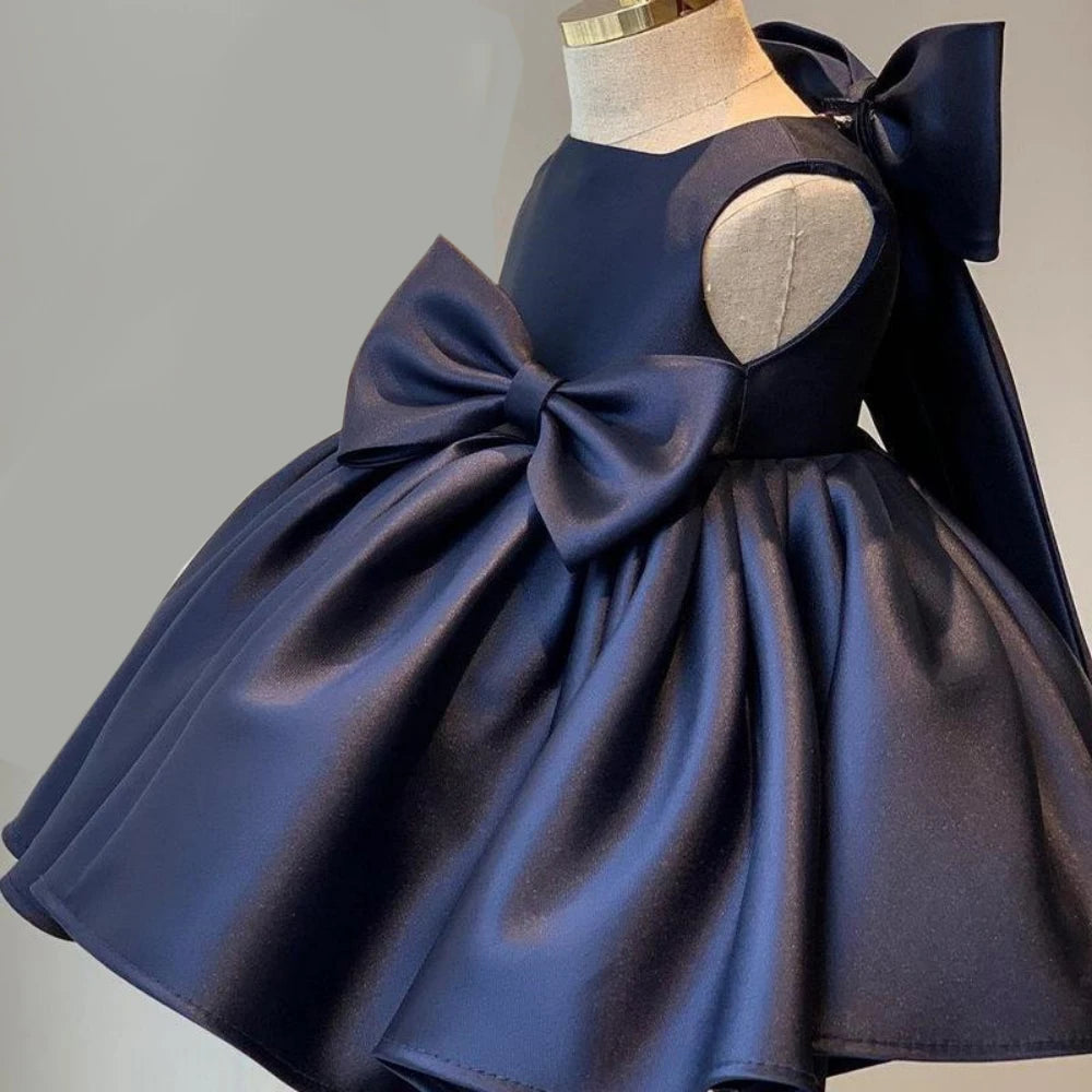 Big Bow Baby Girls Party Dress For  Christmas