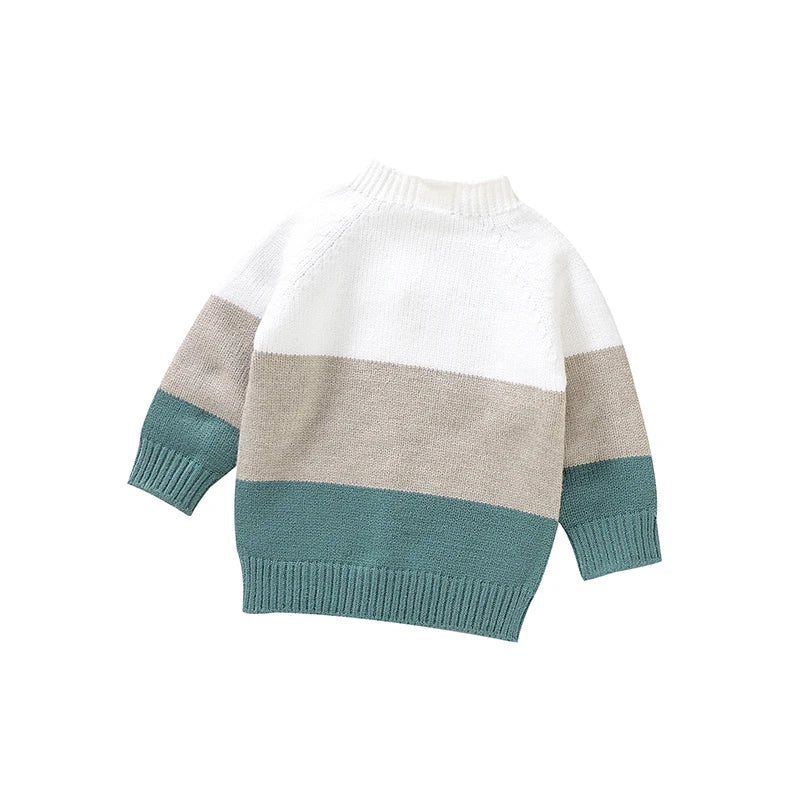 Winter Casual Round Neck Long Sleeve Knit  Boys Pullovers 1-3Y