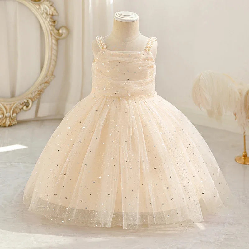 Pearls Sling Flower Girl Dress