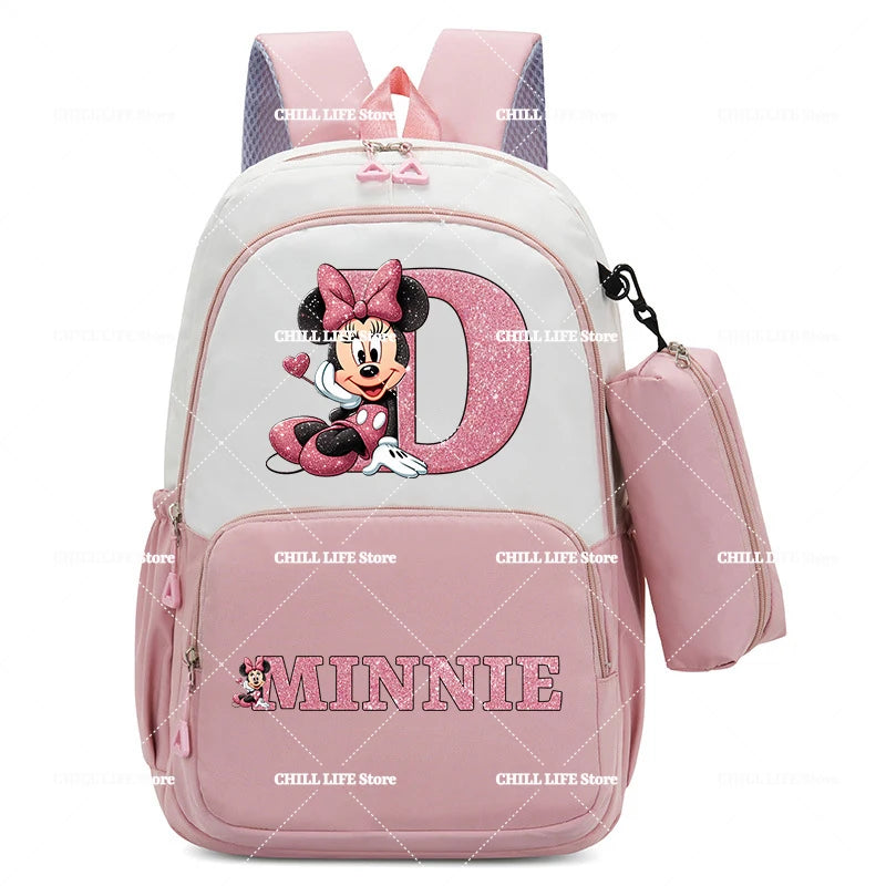 2pcs Disney Mickey Minnie Mouse Large Backpacks