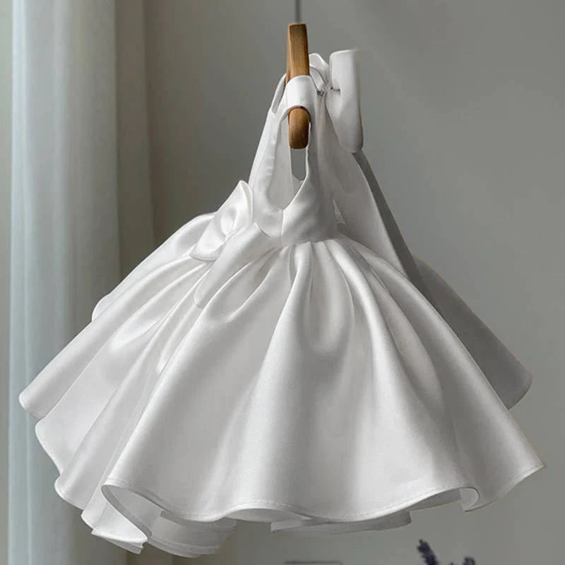 Big Bow Baby Girls Party Dress For  Christmas