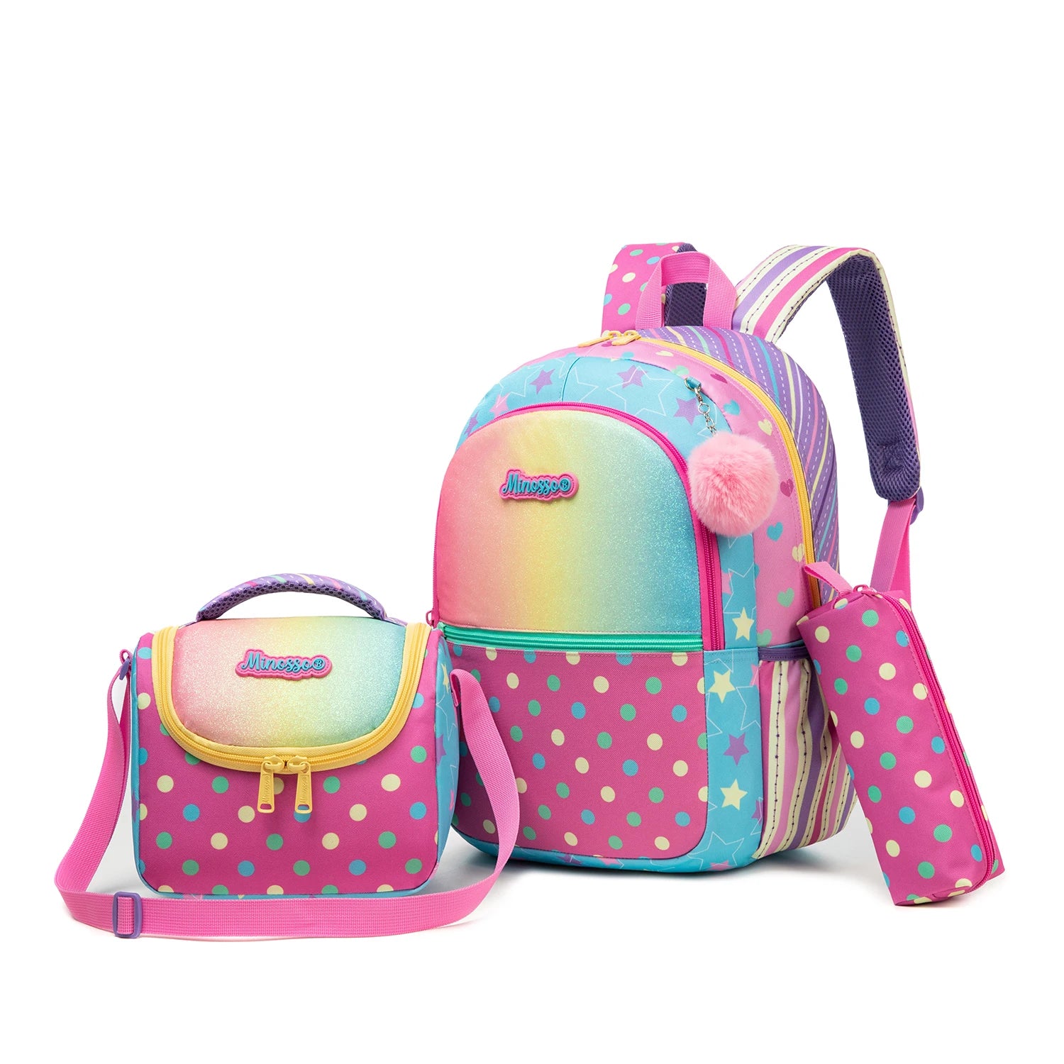 Backpack  with Lunch Bag and Pencil Case.