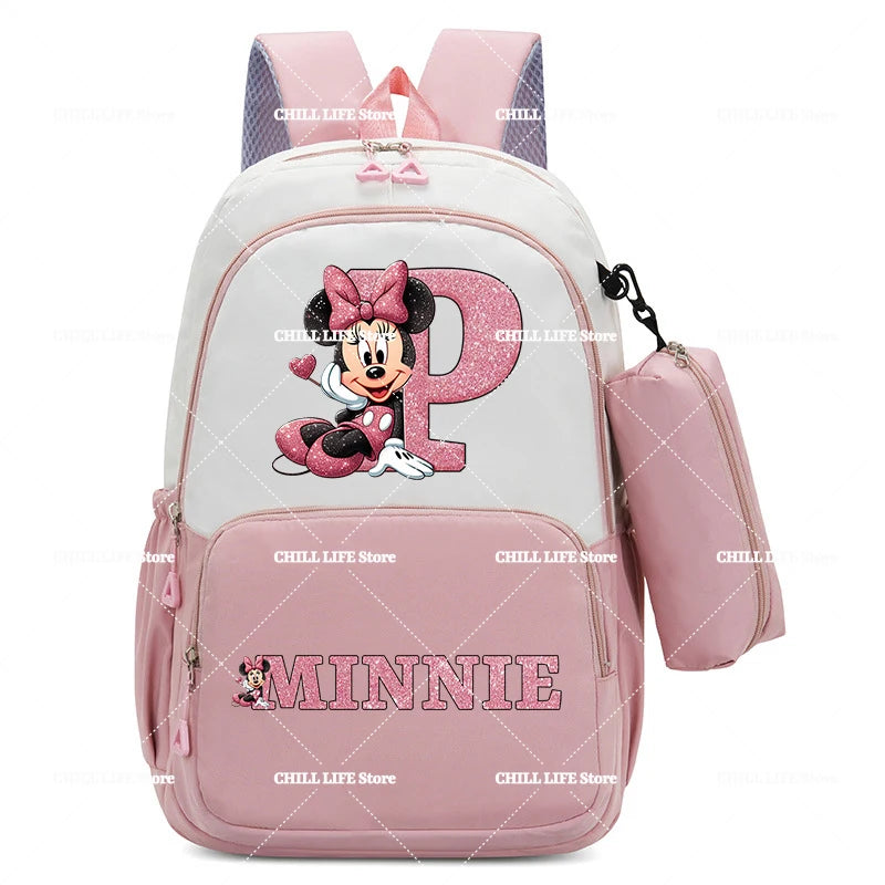 2pcs Disney Mickey Minnie Mouse Large Backpacks